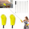 Telescopic Gutter Cleaning Brush - 10.4Ft Extendable Roof Gutter Cleaner Equipment, 2 Brushes & 8Pcs Telescopic Poles for Cleaning Leaves Window Gutter Hanging Light Spider Web, Yellow