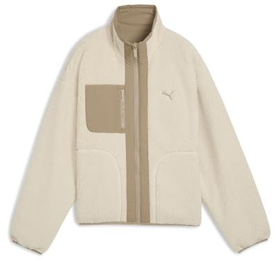 PUMA Chaqueta híbrida reversible de sherpa unisex para cualquier temporada (paquete de 1)