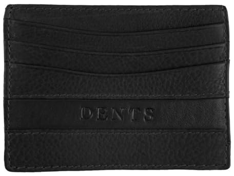 Dents Mens Clyde Leather RFID Blocking Card Holder - Black
