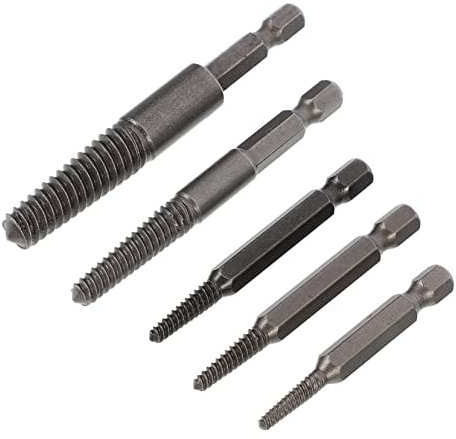 NULYLU 5stücke Bohrer Zum Schraubenausdrehen Und Entferner Für Beschädigte Und Abgebrochene Schrauben Zum Schnellen Lösen Von Schrauben Unterschiedlicher Formen Und Kompaktes Werkzeug Für