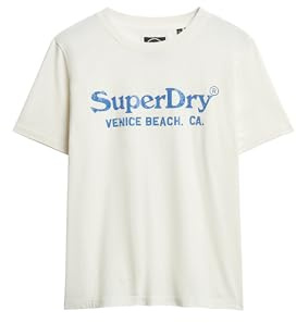 Superdry Damen Locker geschnittenes Venue Metallic T-Shirt