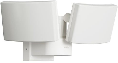 Oktaplex Cali Dos - Lampada da esterno girevole/orientabile, 3000 K, luce bianca calda, 40 W, IP65 LED, in acciaio bianco, 230 V