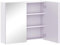 HOMCOM Armoire Murale Salle de Bain avec Miroir, 70 x 60 cm, Meuble Salle de Bain, Armoire de Toilette avec étagère réglable, Blanc