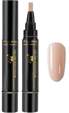 3 in 1 Gel Nail Polish Pen, Nude Nail Polish Pens, Nail Varnish Pens,One-Step Nail Gel Pen Suitable for Women Girls DIY at Home