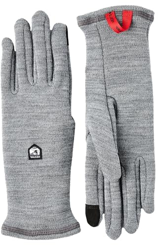 Hestra Gravita Merino-Futter, 5-Finger-Touchscreen-kompatible Handschuheinlagen aus Wollmischung für alltägliche Wärme und Schichten