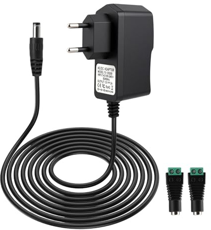 12V 2A Adaptateur Secteur Alimentation 220V 230V 50/60Hz pour Ruban LED