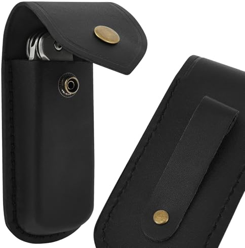 Pocket Knife Sheath 5.5 Folding Leather Knife Sheath Portable Pouch Knives Leather Holster with Snap Closure and Belt Loop for Outdoor Climbing Camping Cycling and Hiking(1 Pcs)