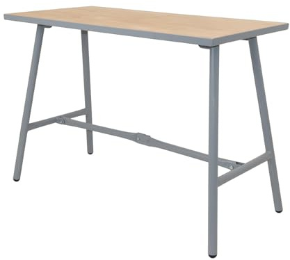 TRUTZHOLM Werkbank klappbar 100 x 50 x 84 cm Werktisch mit 150 kg Tragkraft Stahlgestell grau 2,4 cm Sperrholzplatte Arbeitstisch für Werkstatt Garage & Montage