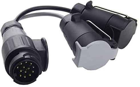 Adaptateur électrique de remorquage 13 broches vers 7 broches, câble de connecteur de remorque et rallonge, conversion de prise de voiture pour remorque, camion et caravane