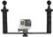 D & F lega di alluminio Dual palmare impugnatura stabilizzatore video per GoPro 6/5/4/3 +/3 SJCAM SJ4000/5000/6000 Xioao Yi 24 K & videocamera LED e subacquea Dome