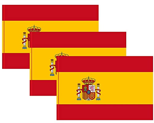 Durabol Bandera de España 150 x 90 cm Poliéster 3Pcs