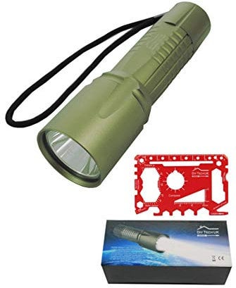 DIY TECH UK - IncrediBeam Mini 12cm Pocket Torch - Latest Super-Bright LED - 300m Long Range - 5 Functions - Anti-Slip - Aerospace Grade Aluminium Body - Gun Metal Grey