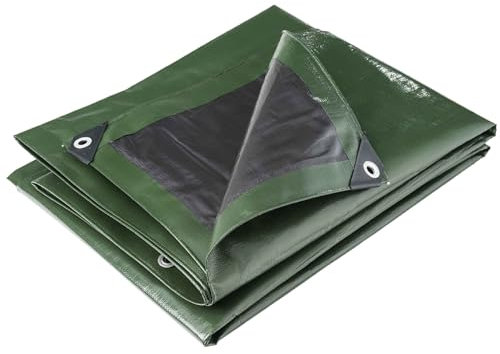 WERKA PRO Bâche Multifonctions Noire et Verte 240 g/m2 2 x 3 m