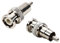 Othmro 5-1536 - Adaptador coaxial de conector RF BNC macho a RCA macho de aleación de zinc recta, niquelado brillante