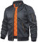 TACVASEN Herren Arbeitsjacke Piloten College Jacket Casual Bomberjacke Übergangs-Herbstjacke mit Zip Taschen (XL, Dunkelgrau)