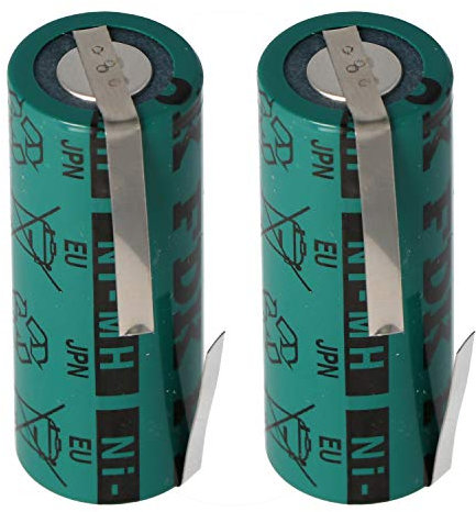 2 Stück Akku NiMH 2150mAh 4/5A, 43x17mm kompatibel mit Braun Oral-B Triumph Serie (Bitte Maße prüfen)