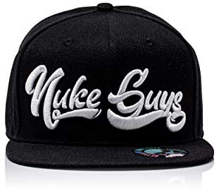 Nuke Guys Snapback Cap Gold Rush, Premium 6 Panel Snapback Straight Cap, Unisex Kappe, Mütze mit hochwertiger 3D Stickerei und Snap Verschluss, schwarz/weiß