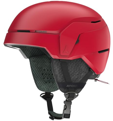 ATOMIC COUNT JR Skihelm für Kinder & Jugendliche - Rot - Größe S - Mehr Sicherheit bei Aufprällen - 360° Fit System für komfortablen Sitz - Kopfumfang 51-55 cm