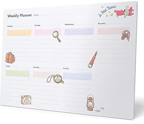 Grupo Erik Wochenplaner Block A4 Kalender Planer Der Kleine Prinz - Tischplaner A4 - Tischkalender ohne Datum - Schreibtischunterlage Papier