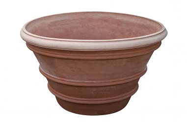 Biscottini Terrakotta töpfe 140 x 84 cm | Pflanzentopf Gross Made in Italy | Terracotta blumentopf groß | Terracotta Topf für den Garten