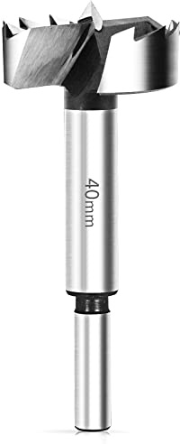 BAIDETS Forstnerbohrer 40mm, Forstner Bohrer für Holz, Forstner Bits mit Rundschaft