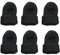 MIJOMA 6 Stück Set Eierwärmer-Strickmütze, Eiwärmer aus Strick, gestrickte Eierwärmermützen für Frühstückseier, Mini-Mütze Bastelbedarf, Geschenkidee Geburtstag Umzug Neueinzug (Schwarz)