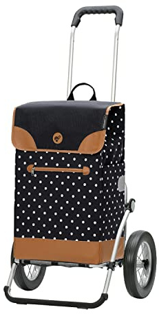ANDERSEN Einkaufstrolley - Royal Shopper Aiko schwarz 47 L Einkaufsroller,modern,Reflektor, Aluminium, klappbar, leichtgängig