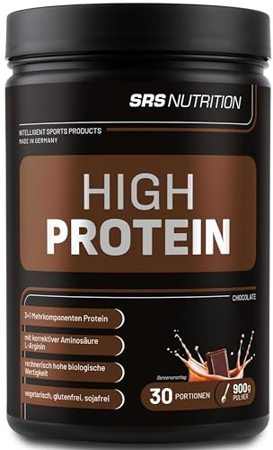 SRS Muscle - High Protein Aquatic XL, 900 g, Schoko | 3+1 Mehrkomponentenprotein | optimiert auf biologische Wertigkeit | aspartamfrei | laktosereduziert | deutsche Premiumqualität (Schoko, 900 g)