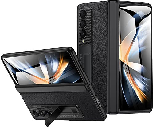 LEIAU Funda magnética para Samsung Galaxy Z Fold 4 con protección de bisagra - Funda de Cuero con Protector de Pantalla Integrado para Samsung Z Fold 4 5G