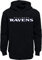 Outerstuff NFL Kids Youth 8-20 Team Color Official Workmark Logo Fleece Sweatshirt Pullover Hoodie, Baltimore Ravens Black, 18-20
