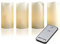 LED Kerzen 4er-Set mit Fernbedienung, LED Echtwachskerzen, echtes Wachs, batteriebetrieben, warmweißes, täuschend echt flackernde Kerzenflamme, Kerzen 10 cm hoch, Durchmesser 5 cm, Farbe Creme