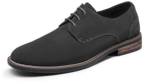 Bruno Marc Anzugschuhe Herren Wildleder Schnürschuhe Klassischer Business Derby Formell Business Casual Schuhe,Size 43,Grau,URBAN-08-E