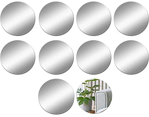 ZESABGE 10 Stück Acryl Spiegel Rund 15cm Abnehmbarer Spiegelfliesen Selbstklebend,DIY Wandspiegel Dekospiegel,für Zuhause,Schlafzimmer,Wohnzimmer,Heimdekoration