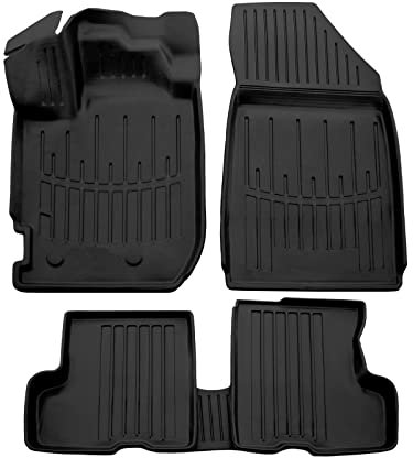 J&J AUTOMOTIVE | 3D TPE Gummifußmatten Gummimatten Passend Für Duster 2 2017-2024, Schwarz, Anti-Rutsch, Abwaschbar, Allwetter, Hohes Rand, 5-TLG