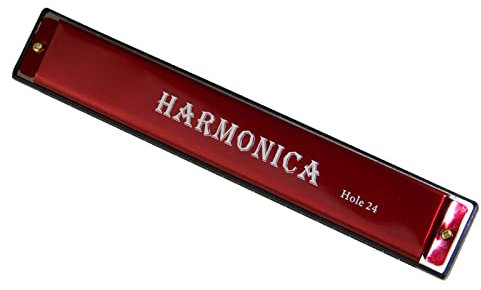 Standard Mundharmonikas 24-Loch-Oktav-gestimmte Mundharmonika Metall-Mundharmonika Tonart C Mit Koffer (Color : 05)