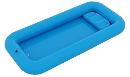 MagiDeal Tragbare Badewanne, aufblasbare Badewanne, faltbare Badewanne, Badeset mit Kissen-Badebecken zum Duschen, Ganzkörperwäsche im Bett für ältere Senioren
