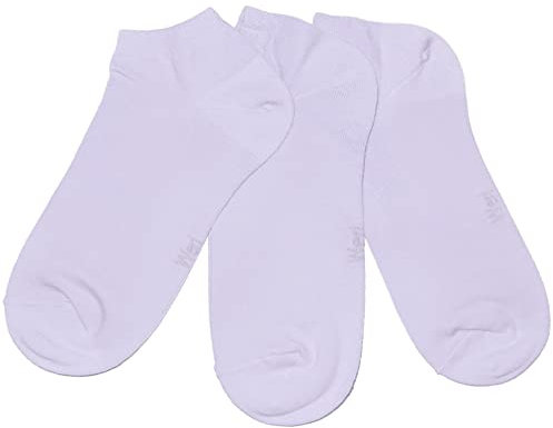 Weri Spezials Sneaker Socken 3 Paar Damen und Kinder Sportsocken 3-er Pack Baumwolle Sneakersocken Set Uni Glatt (as3, numeric, numeric_39, numeric_42, regular, regular, Flieder)