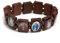 NAIXUE Mode Saint Jesus religiöse Holz katholische Ikone Armbänder Unisex Holz Armband Paryer Charm Schmuck Herren Armbänder Rosenkranz Armband für Männer katholisches Holz Frauen rotes Jesus Armband