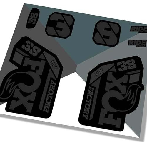 Fox 38 Factory 2021 Fork Decals - Stealth Black GLOSS