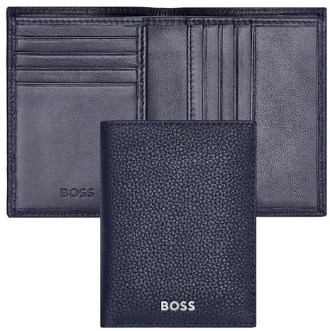 Hugo Boss Classic Grained Card Case Dark Blue