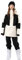 HOUZONIY Herren Damen Skianzug Schneeanzug Winter Warme Schnee Skifahren SäTze Outdoor Jumpsuit Mit Kapuze ReißVerschluss SkianzüGe Wasserdicht Snowboard Skisuit(T2152+SchwarzWeiß XL)