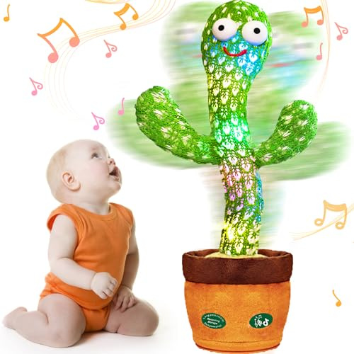 Keculf Singing Cactus Toy, Talking LED Toy with Audio Recording & Mimic