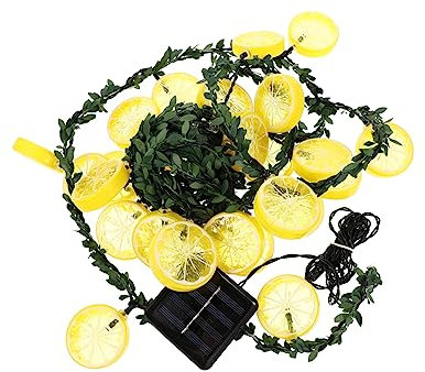 Zerodeko 1stück Imitierte Zitronen-lichterkette Solar Lampe Garten Dekoration Für Außenbereich Warmweiß Automatisches Für Partys Und
