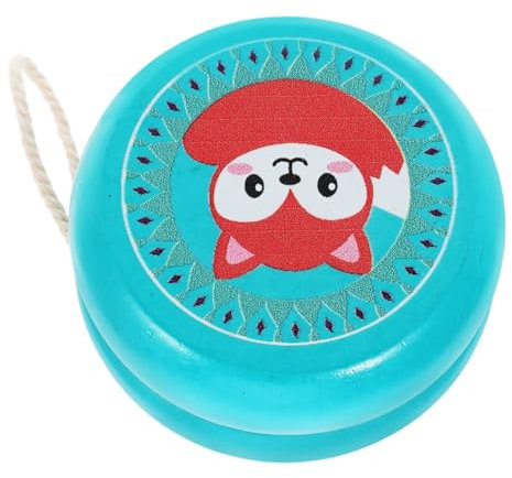 KONTONTY Holz-Jo-Jo für Jungen und Mädchen Spielzeug mit Tier-Design Fuchs-Stil Jo-Jo für Jungen und Mädchen String- -Spiel