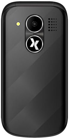 Maxcom MM815 Flip Phone for Elderly Basic Mobile Phones with Easy to Read 2.4 Screen and Loud Volume, Dual SIM Free Mobile Phone, Large Font, Compact and User-Friendly Design for Seniors - Black