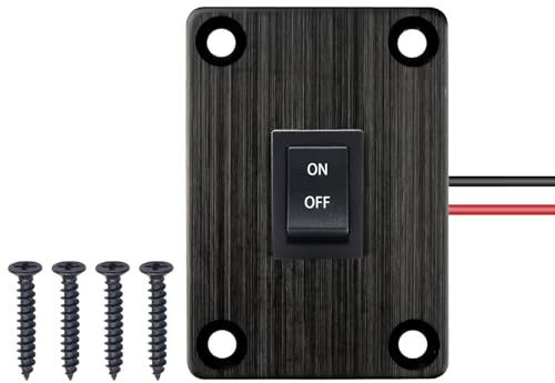 VISSQH 2 Pin black Toggle Switch,12V Rocker Switch ON/Off 6A/250V 10A/125V AC Mini Toggle Switch 1 Gang Toggle Rocker Switch Panel for Car Boat Truck Motorcycle etc
