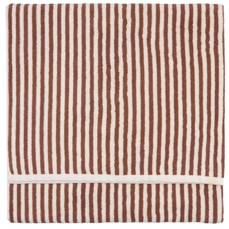 Yard Hebden Badetuch – Ultra Weich 100% Baumwolle Frottee Gestreift Luxus Badezimmer Handtuch (Pekannuss – 70x130cm)