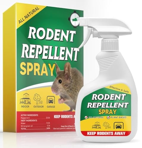 ALAKLE Mouse Repellent, Rat Deterrent, Rodent Control Anti Mice Humane Than Mouse Trap and Ultrasonic Rat Repellent for Indoor Outdoor 500g