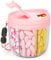 AUVON Pill Dispenser with 7 Large Compartments, Cute Portable Supplement Pill Box with Anti-Mixing & Wide Openings for Easy Use, Travel Tablet Organiser for Medicine, Vitamin Includes 20 Sticky Labels
