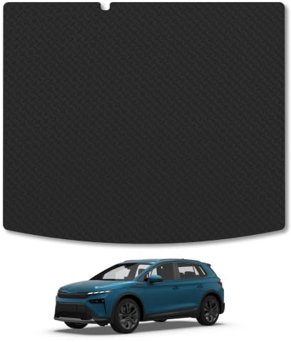 Skoda Elroq (2025+) 5mm Rubber Boot Mat | Heavy Duty Rubber Tailored Fit Boot Liner Full Coverage Durable Waterproof Accessories Easy Clean Anti Slip Made in the UK